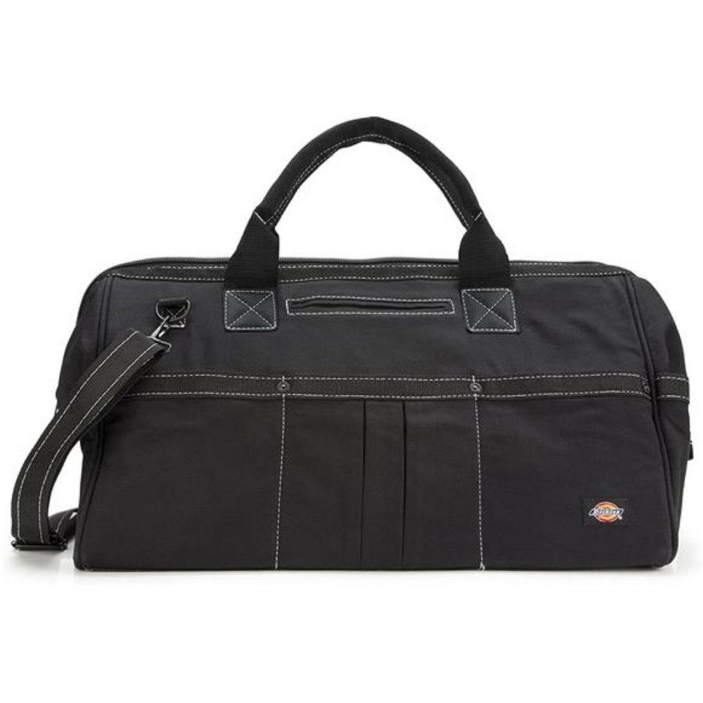 Dickies 20-Inch Durable Canvas Work Bag for Painters,  Heavy-Duty Zipper, Black
